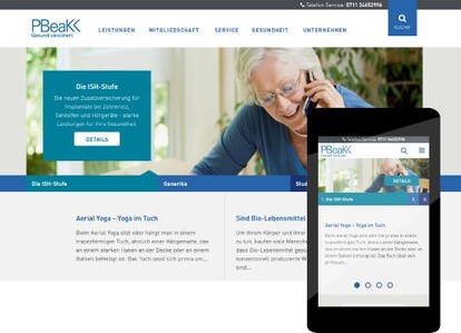 Screenshot der Website pbeakk.de im Desktop und Mobile.