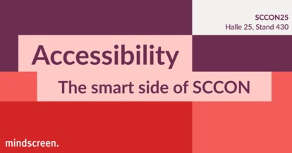 Accessibility. The smart side of SCCON (Smart country convention). SCCON25 Halle 25, Stand 430